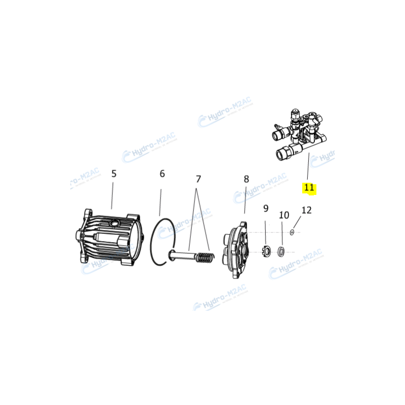 5.008.0304 - TETE POUR POMPE NETTOYEUR LANDER & INDEPENDENT