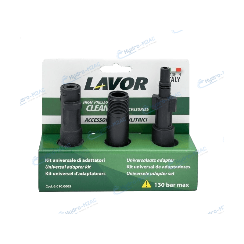 6.010.0005 - KIT 3 ADAPTATEURS UNIVERSEL ACCESSOIRES LAVOR 6.010.0005 - KIT 3 ADAPTATEURS UNIVERSEL ACCESSOIRES LAVOR
