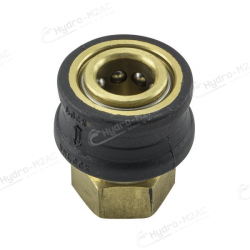 12.000.7026 - COUPLEUR LAITON 1/4F AVEC PROTECTION NOIRE – 220 BAR