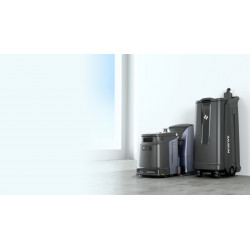 Robot nettoyeur de sol commercial Phantas Gausium 4-en-1 IA modèle 872157 avec station de charge et réservoir d’eau