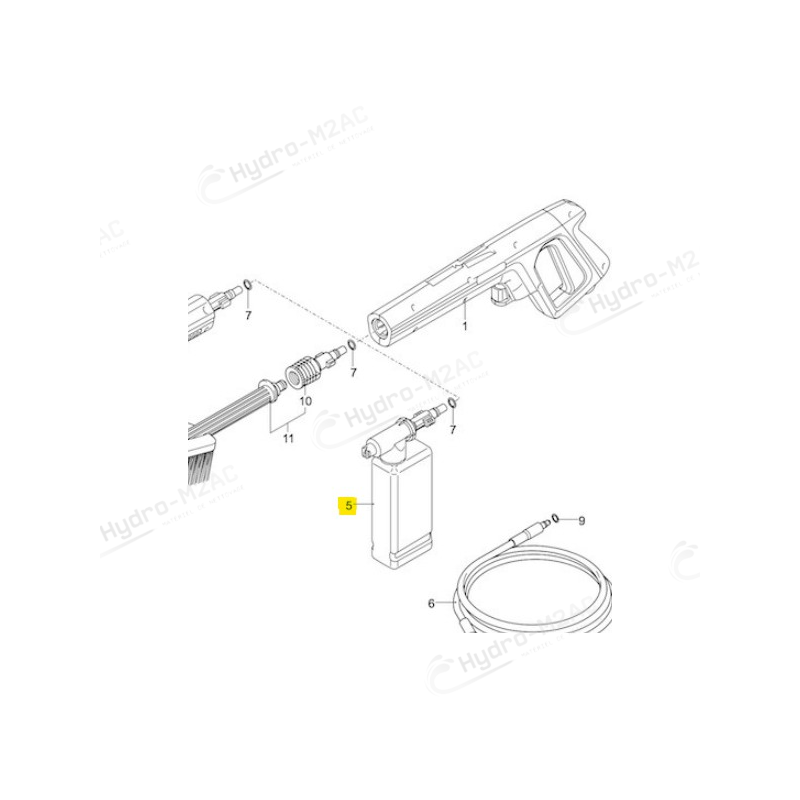 RÉSERVOIR POUR LANCE MOUSSE HAUTE PRESSION 0,4 L FOAM JET - image 1
