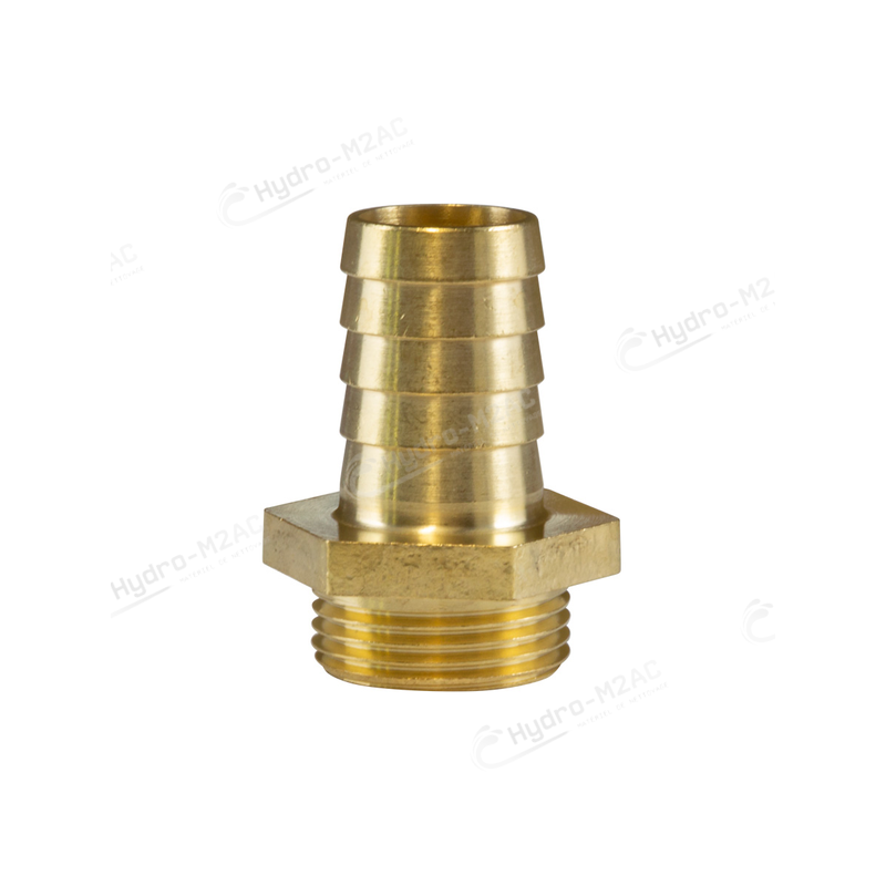 RACCORD DROIT CANNELÉ 3/4M-19 LAITON - image 1