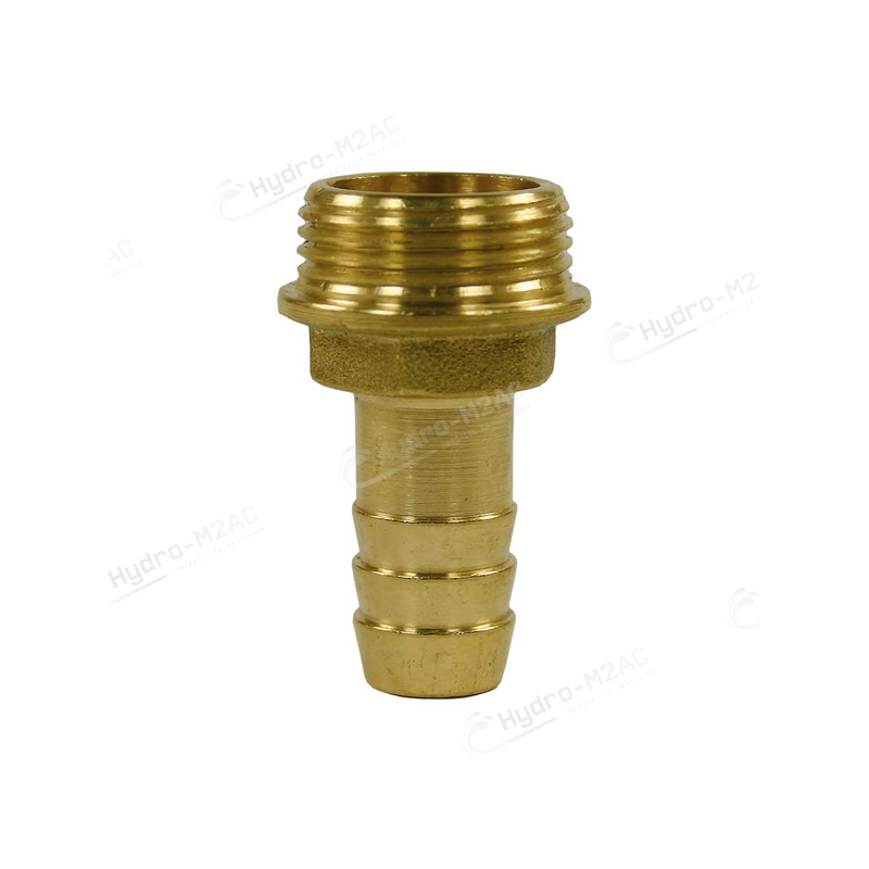 RACCORD DROIT CANNELÉ 1/2 M-13 LAITON - image 1