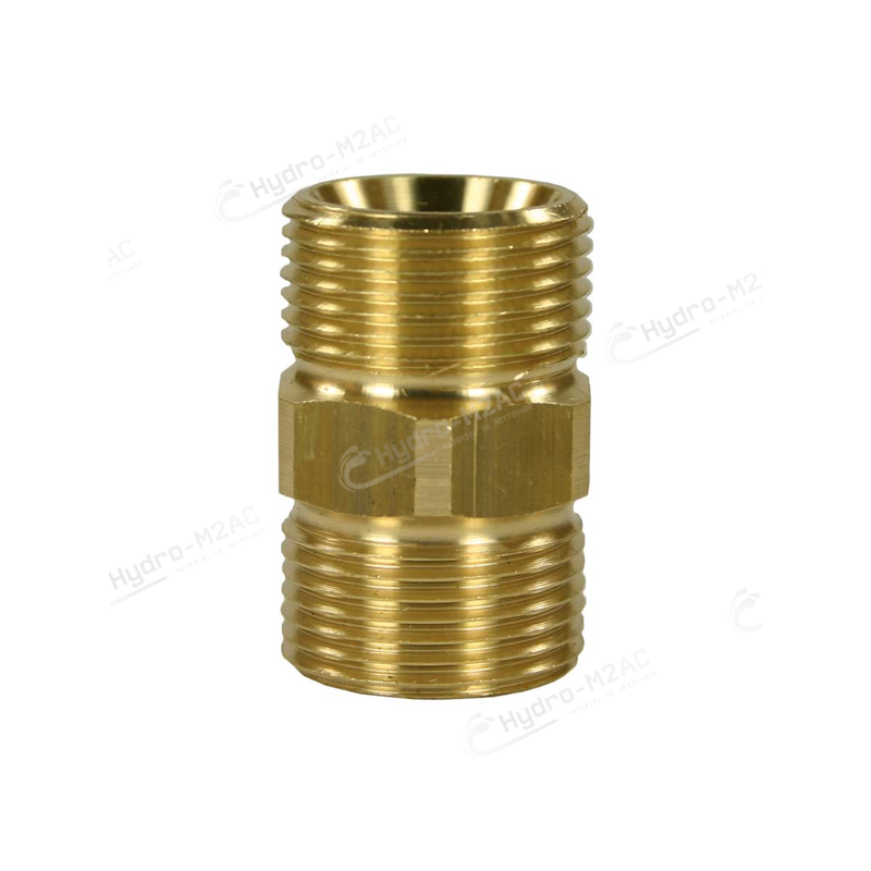 COUPLEUR DE FLEXIBLE M22 M / M22 M LAITON 400 BAR - image 1