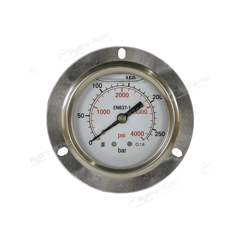 MANOMÈTRE Ø63 MM 0-250 BAR LATÉRAL À ENCASTRER - image 1