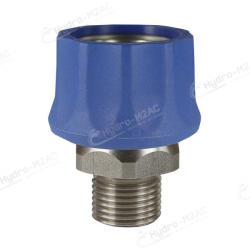 RACCORD RAPIDE ST-3100 1/2" M INOX - HABILLAGE BLEU - image 1
