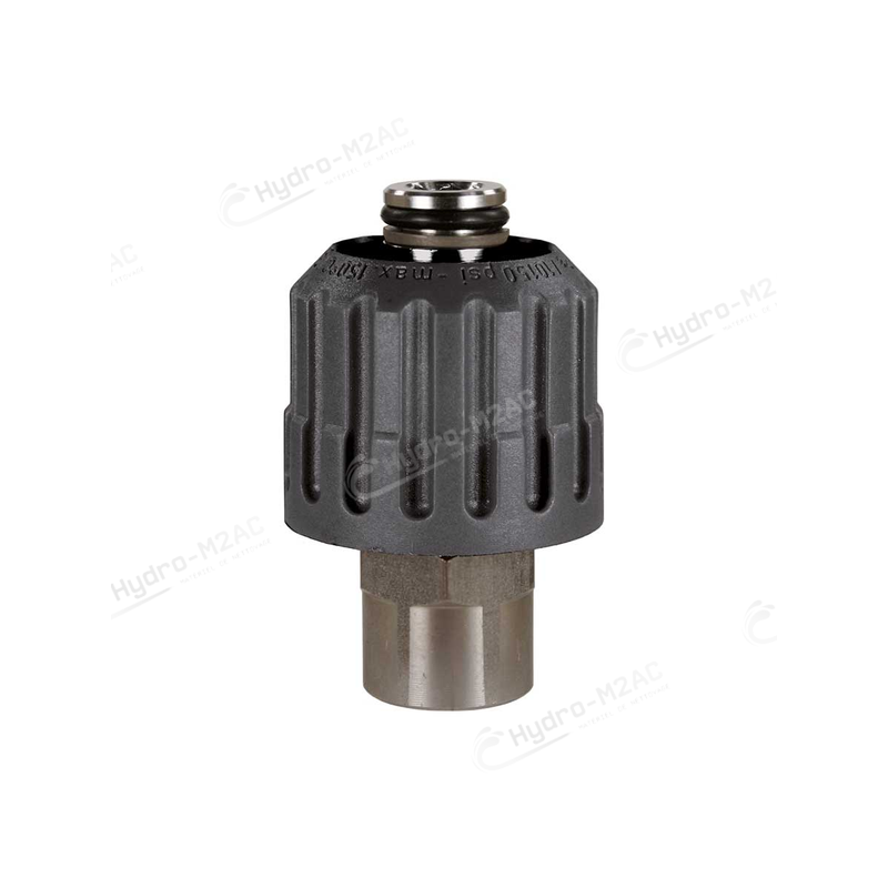 RACCORD MANUEL M24 F / 1/4" F - INOX NOIR - 700 BAR - image 1