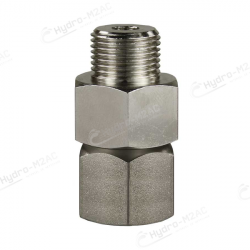 RACCORD ROTATIF 3/8 F - 3/8 M LAITON CHROMÉ - image 1