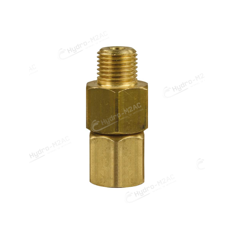RACCORD ROTATIF 1/4 F - 1/4 M LAITON - 275 BAR - image 1