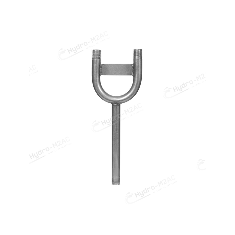 LANCE EN U 200 MM INOX 2 SORTIES 1/4 M - image 1