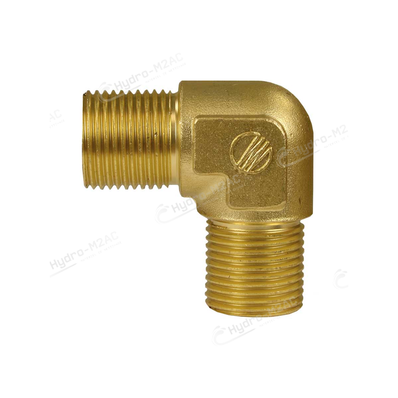 COUDE 90° 3/8 M LAITON 350 BAR 29X29 MM - image 1