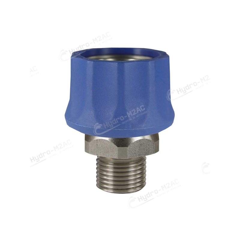RACCORD RAPIDE ST-3100 1/4 M INOX, BLEU - image 1