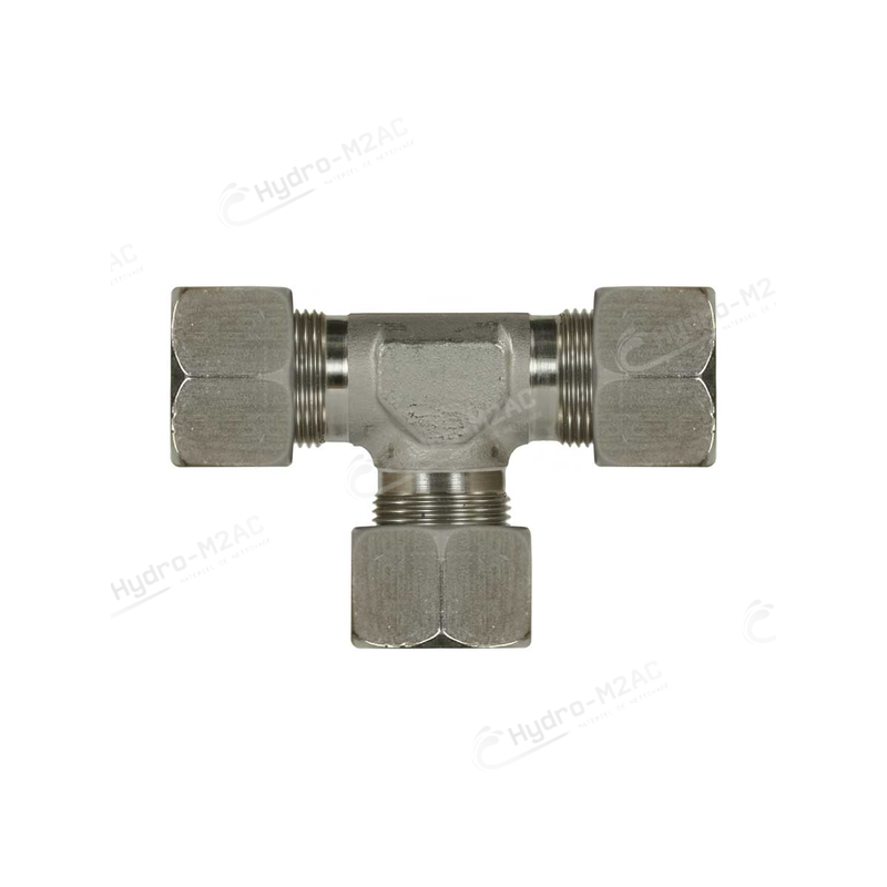 RACCORD À BAGUE EN T 15 L, ACIER ZINGUÉ - image 1