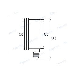 11.003.4930 - MANOMETRE A GLYCERINE D63 1/4M VERTICAL