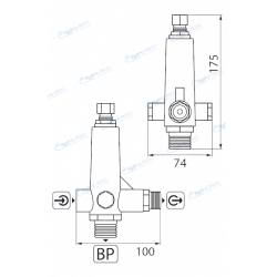 10ZK5.2 - BYPASS EN LAITON POUR POMPE INTERPUMP